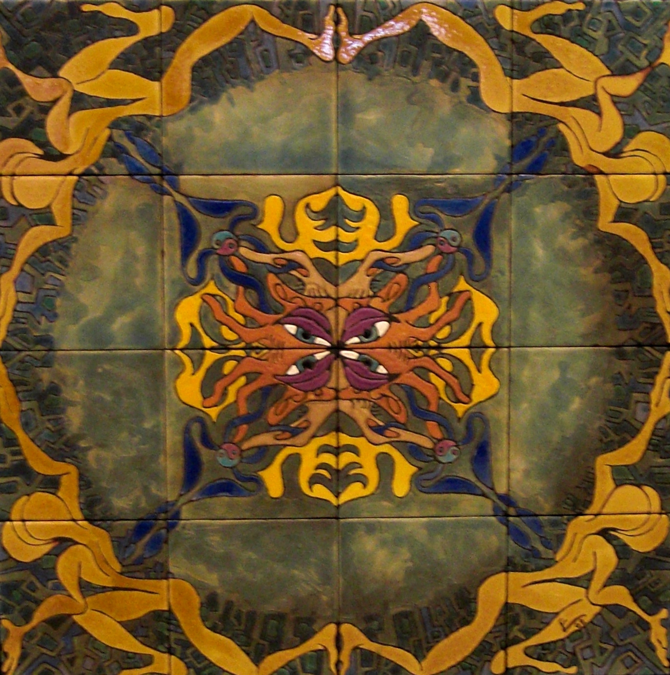 surrealismo simétrico en azulejos