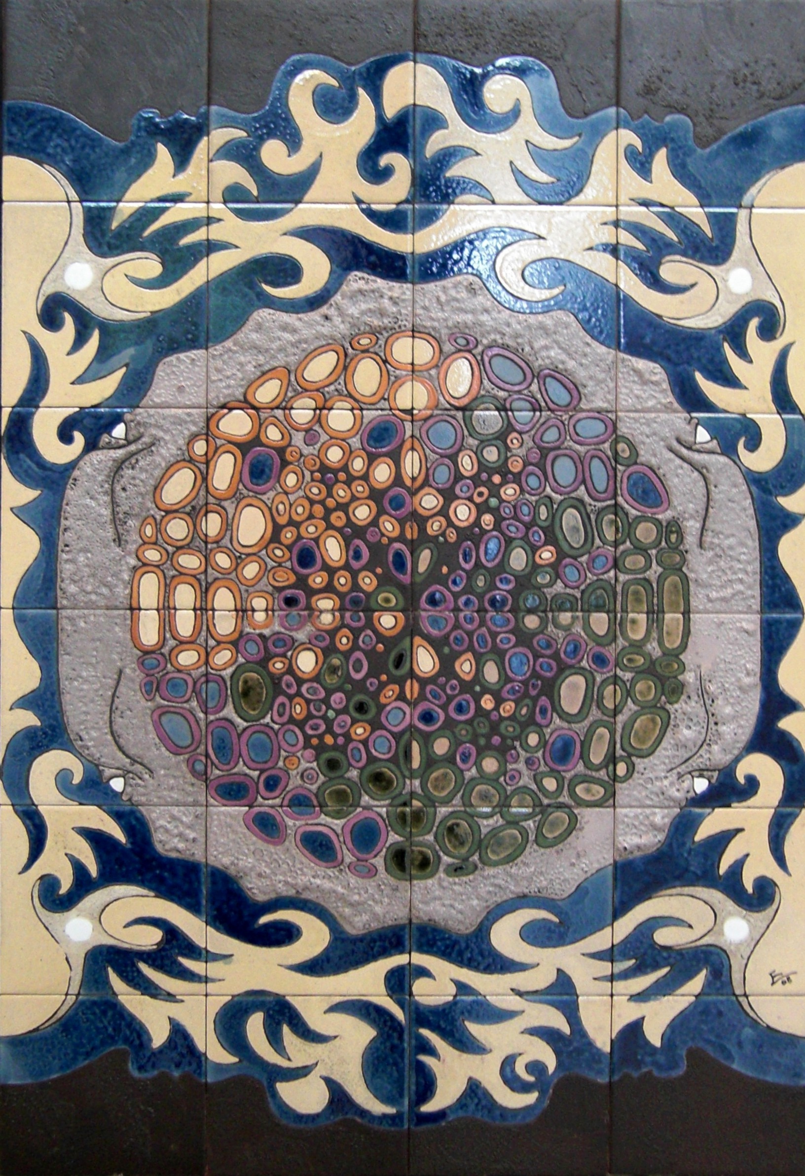 serie libertad condicional en murales de ceramica