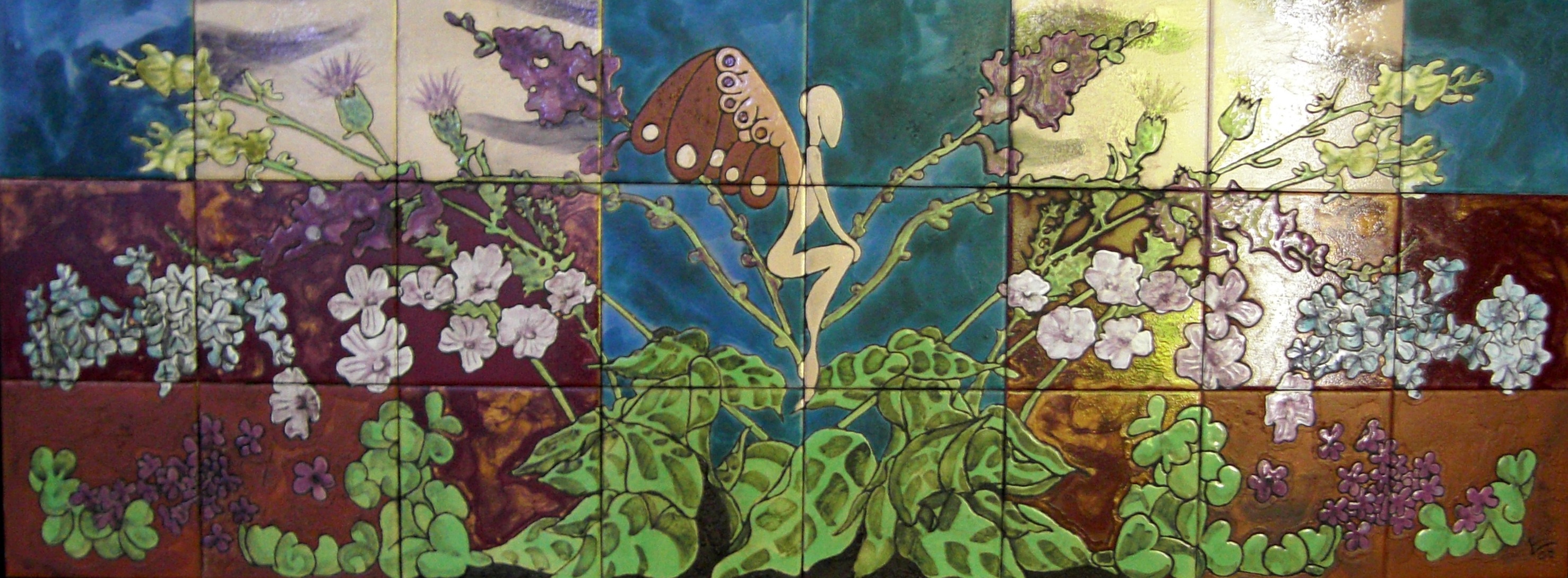 surrealismo simétrico en azulejos