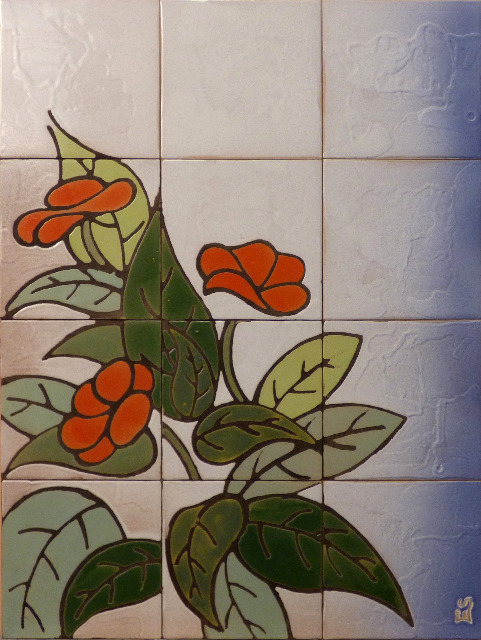 mural de ceramica con degradado sobrecubierta