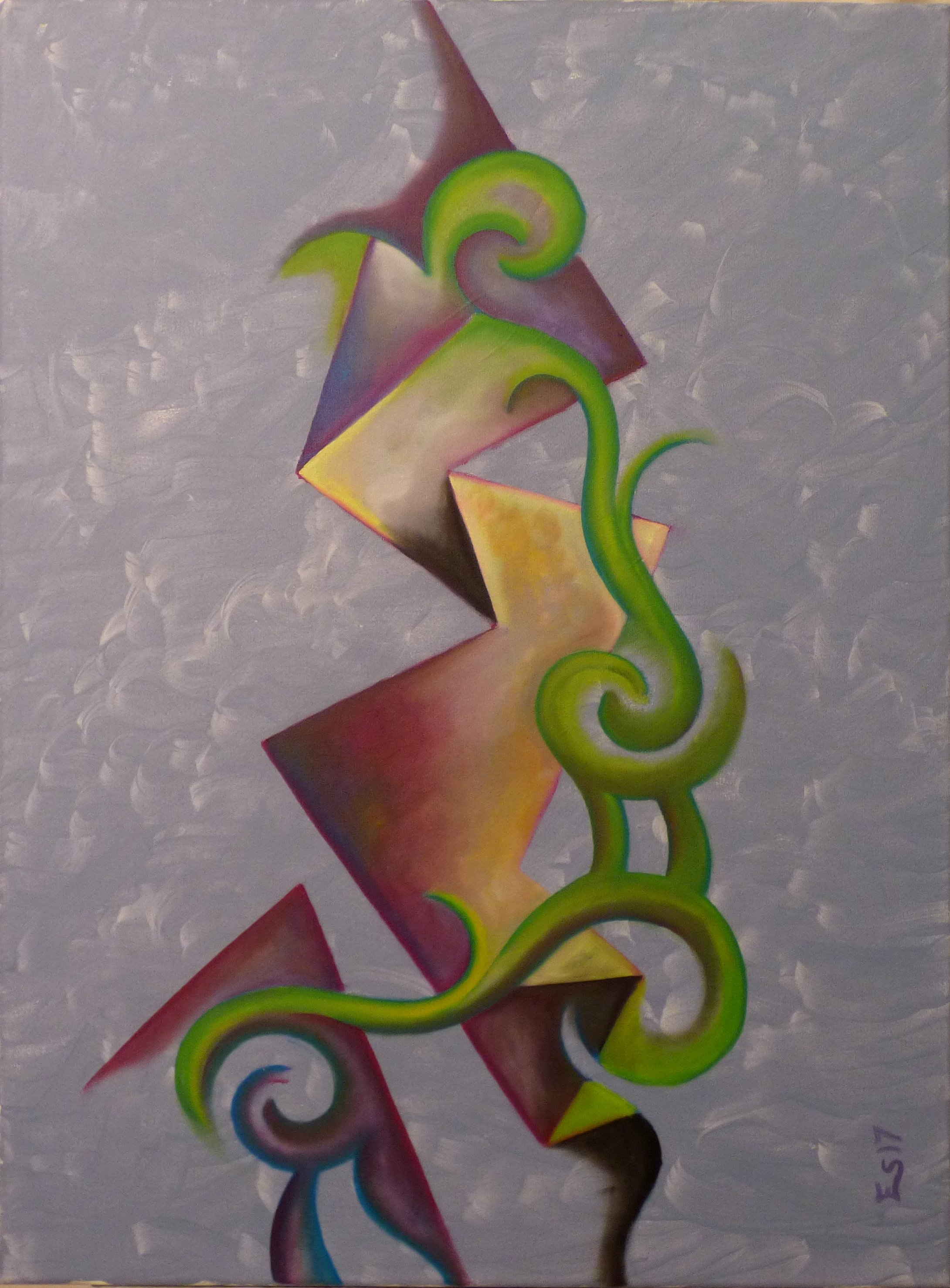 pintura mixta serie edades de gramala