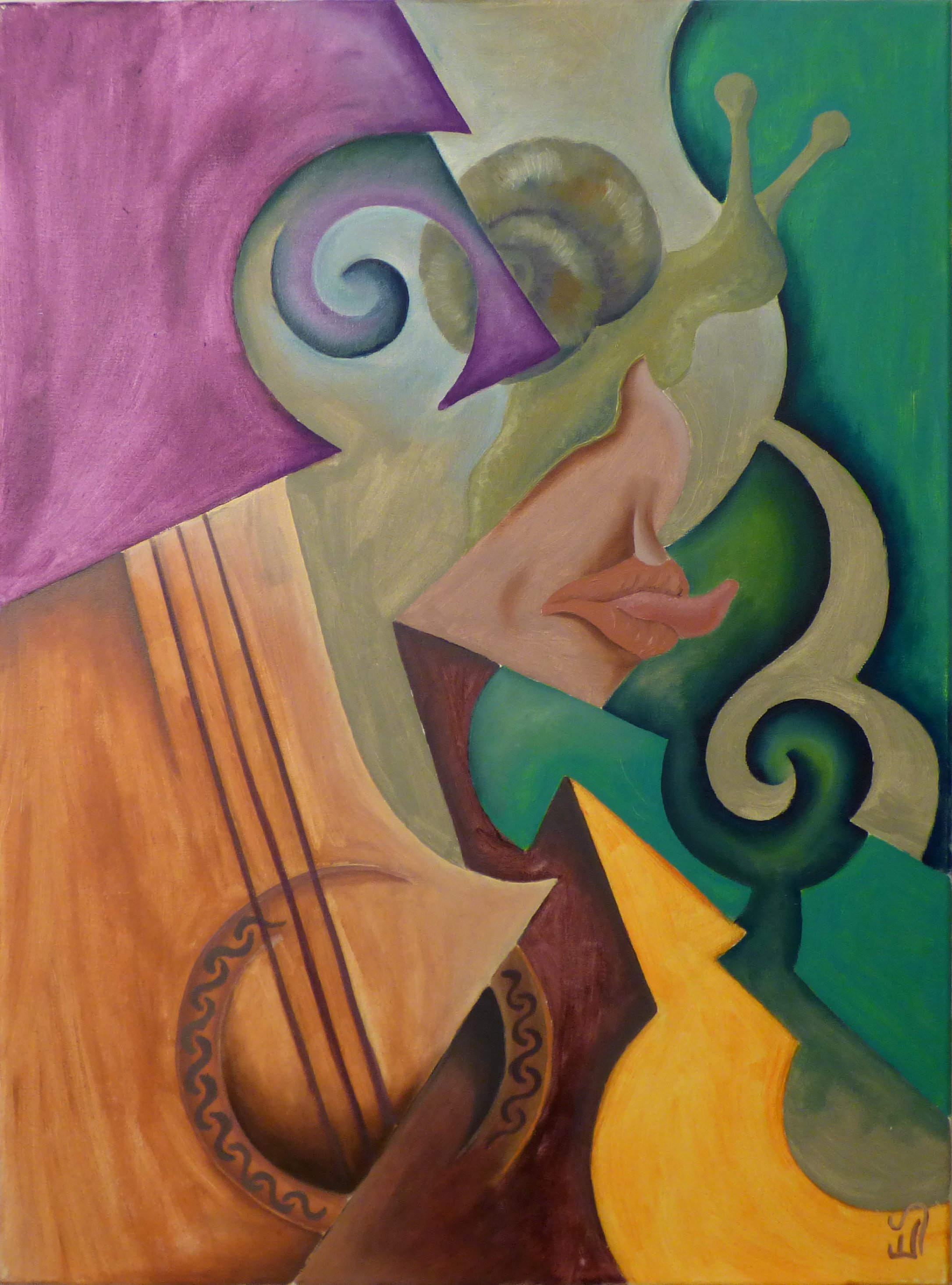 pintura mixta serie sentidos