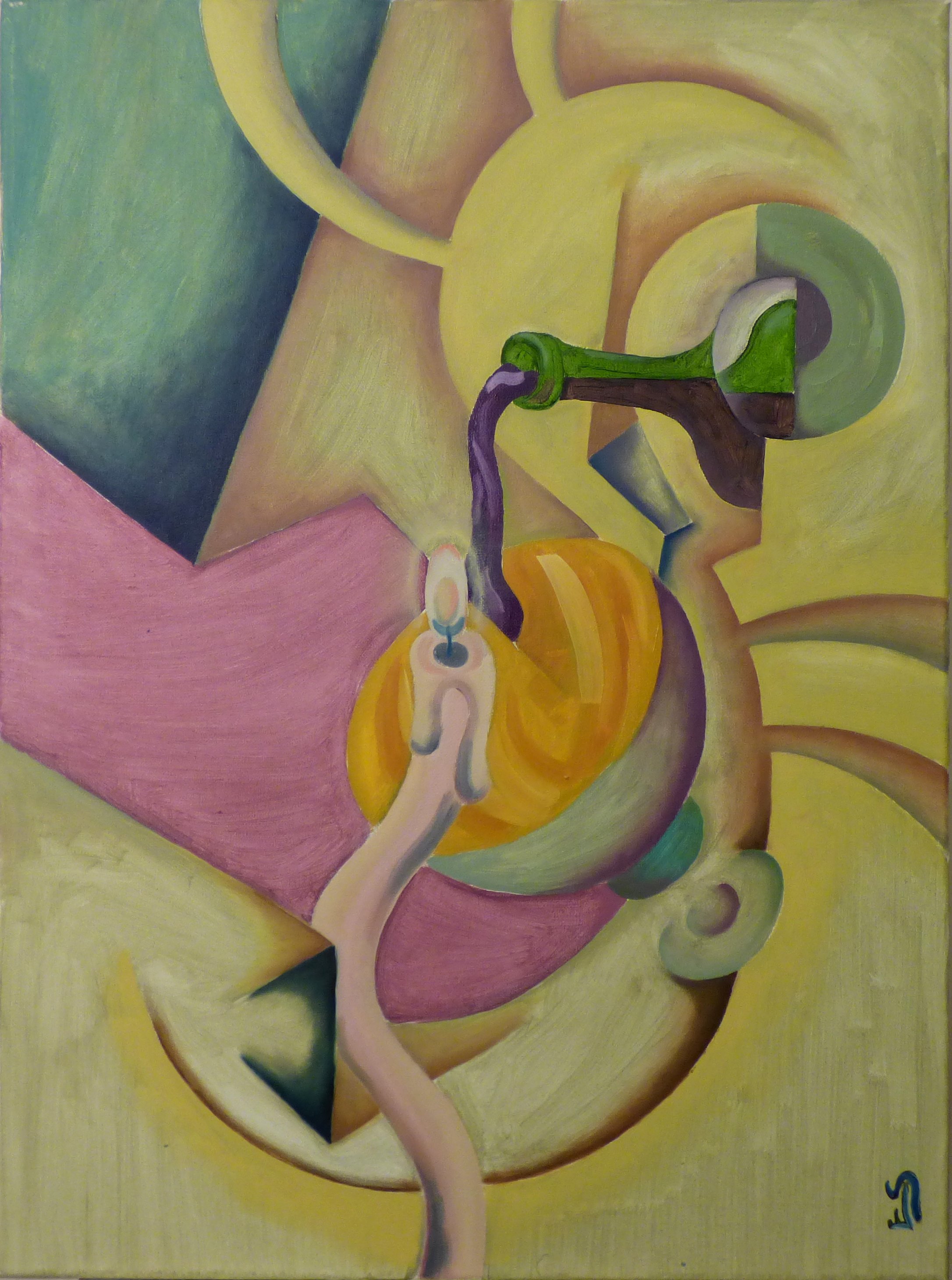 pintura mixta serie sentidos