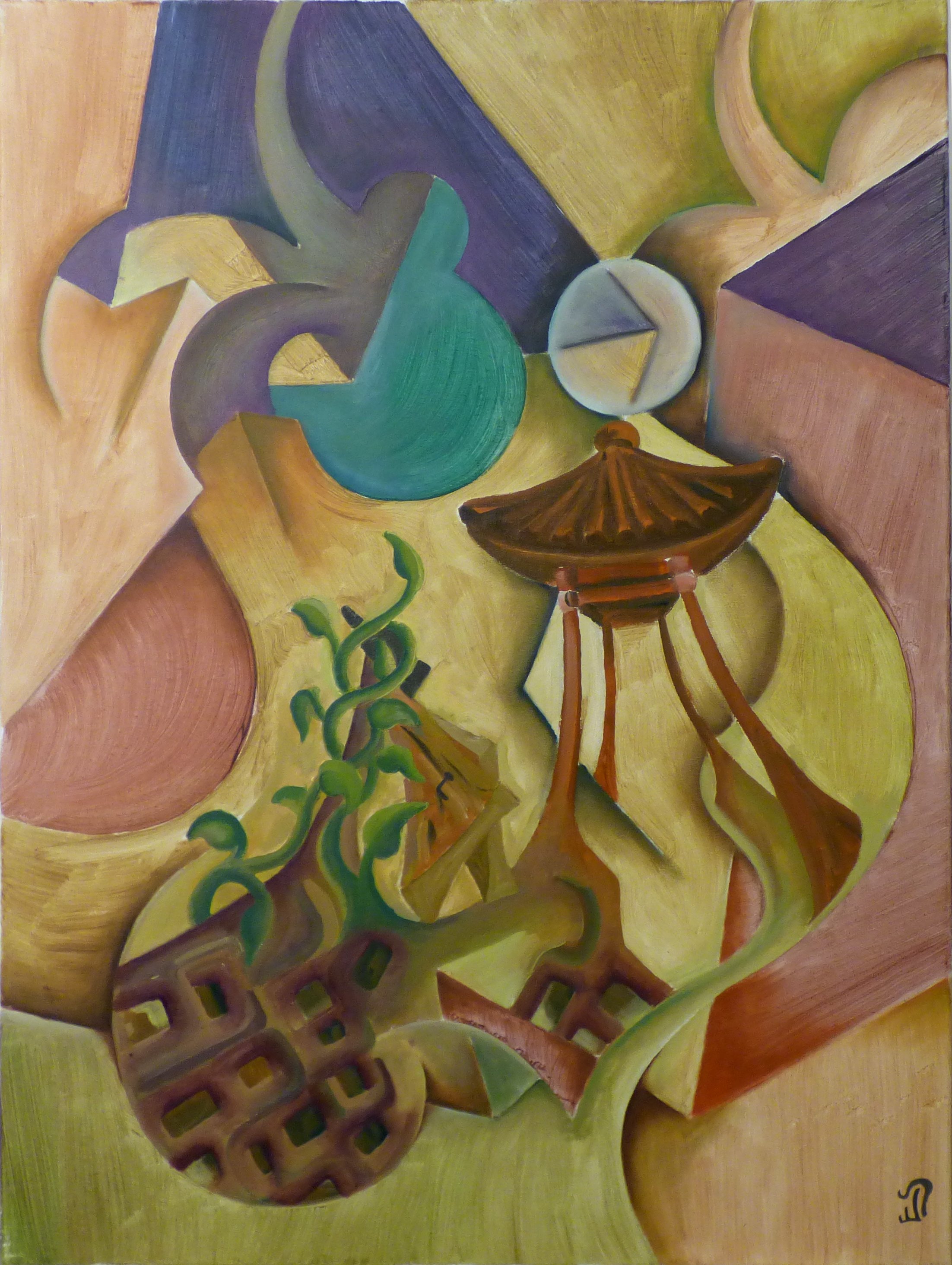 serie sentidos pintura mixta